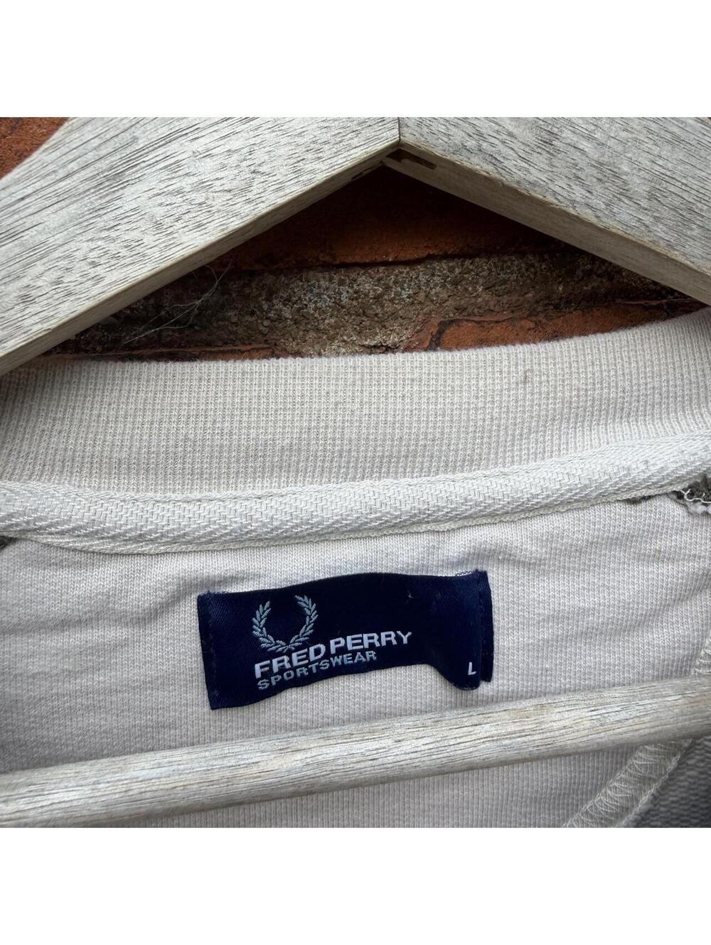Vintage Fred Perry sportswear striped crewneck sweatshirt L - Picture 6 of 8